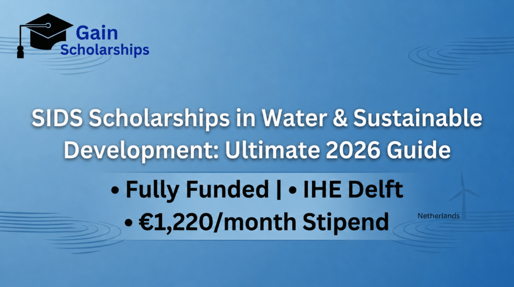 SIDS Scholarships in Water and Sustainable Development