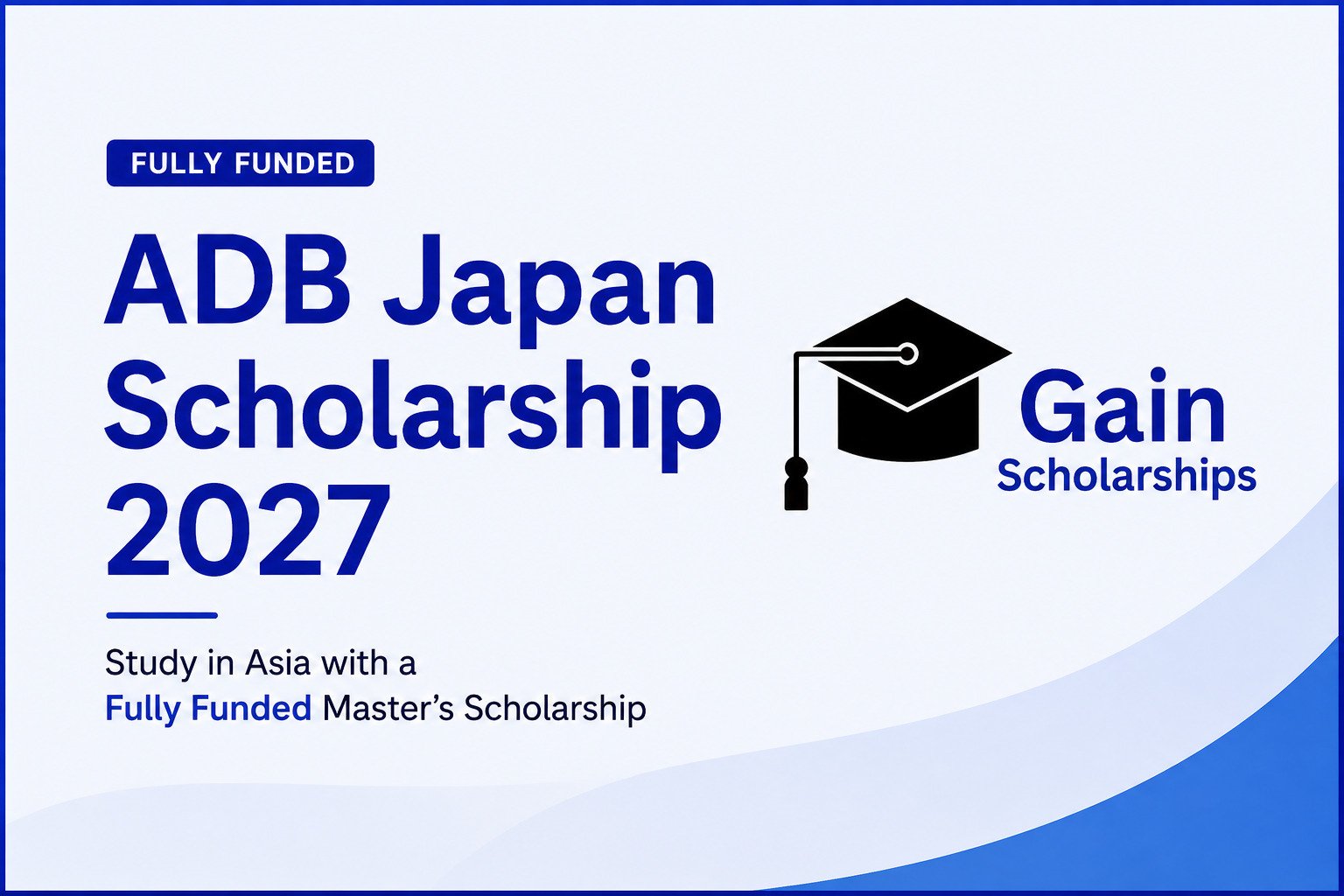 ADB Japan Scholarship 2027 for International Students