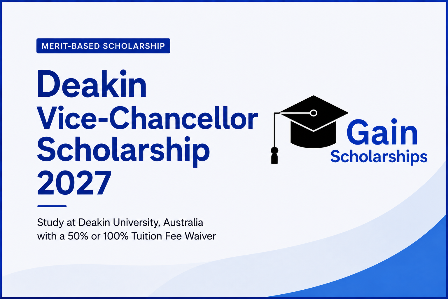 Deakin Vice-Chancellor Scholarship 2027 in Australia