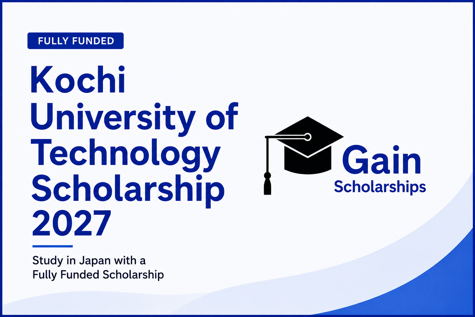 Kochi University of Technology Scholarship 2027